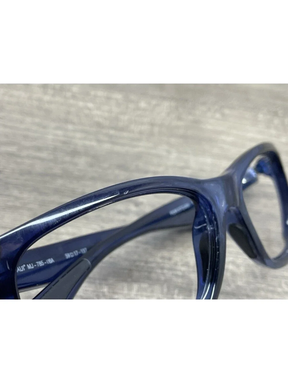 Rare Maui Jim Puhi MJ785-08A Translucent Blue Sunglasses 59[]17-135 *FRAMES ONLY